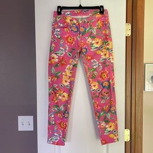 Kate Spade size 25 floral jeans
